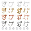  16Pcs 8 Style Star & Heart Brass Clip-on Earring Findings KK-TA0001-26-10