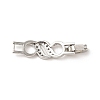 Rack Plating Brass Micro Pave Clear Cubic Zirconia Watch Band Clasps LS-ZIRC-H125-22P-2