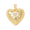 Valentine's Day Brass Micro Pave Cubic Zirconia Pendants CU-H001-02J-G-1