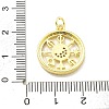 Rack Plating Brass Micro Pave Cubic Zirconia Pendants KK-D359-18G-3