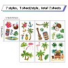 7 Sheets 7 Styles Hawaii Theme PVC Waterproof Wall Stickers DIY-WH0345-083-3