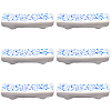 CRASPIRE 6Pcs Blue & White Porcelain Chopstick Rest AJEW-CP0007-61-1