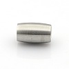 304 Stainless Steel Matte Surface Magnetic Clasps with Glue-in Ends X-STAS-O042-A-23-2