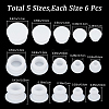 30Pcs 5 Style Silicone Bottle Seal Plug AJEW-GF0008-09B-2