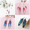 5 Sets 5 Colors Transparent Resin Pendants RESI-TA0001-79-19