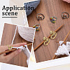 SUNNYCLUE 9Pcs 9 Style Fish/Peacock Alloy & Steel Yarn Guide Finger Holders Sets RJEW-SC0001-19-5