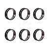Yilisi 6Pcs 6 Sizes Stainless Steel Grooved Finger Ring Settings STAS-YS0001-21-8