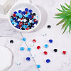 100Pcs 5 Colors Handmade Evil Eye Lampwork Beads Strands LAMP-TA0001-88A-5