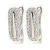 Brass Micro Pave Cubic Zirconia Hoop Earrings EJEW-D078-10P-1