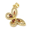Brass Micro Pave Cubic Zirconia Pendants KK-I360-070G-2