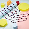 Polymer Clay Rhinestone Round Beaded Necklaces NJEW-SW00049-04-5