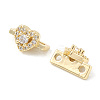 Rack Plating Brass Pave Cubic Zirconia Slide Charms KK-G464-04LG-3