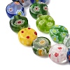 Handmade Millefiori Glass Heart Bead Strands LK-U001-02-3