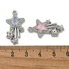 Rack Plating Alloy Rhinestone Pendants PALLOY-F312-17P-3