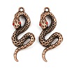 Alloy Burgundy Rhinestone Big Pendants AL-CBA2376-32R-1