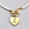 304 Stainless Steel Pendant Necklaces NJEW-B0001-04G-2