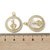 Gesture Theme Brass Micro Pave Cubic Zirconia Pendants KK-G485-18C-G-3