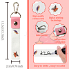 PU Leather & Cotton Name Marker Keychain AJEW-WH0514-041-2