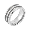 Unicraftale 1Pc Tungsten Steel Grooved Finger Ring Settings RJEW-UN0002-93B-1