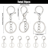 24Pcs Alloy Keychain Clasps KEYC-SC0001-82P-2