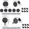 Unicraftale 24Pcs 6 Style Flat Round with Textured 304 Stainless Steel Stud Earring Findings STAS-UN0027-38-5