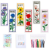 1 Bag Bookmarks Painting Needle Felting Kit for Beginners DIY-CP0013-36C-1