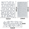 CRASPIRE Number & Alphabet Frame Carbon Steel Cutting Dies Stencils DIY-CP0001-03-3