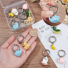 12Pcs 6 Style Animal Resin Pendant Shoe Charms HJEW-DR00001-3