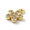 Rack Plating Brass Micro Pave Cubic Zirconia Pendants KK-P247-08G-2