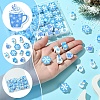 60Pcs 6 Styles Christmas Theme Printed Wood Beads WOOD-FS0001-33-2