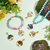 24Pcs 4 Styles Natural Mixed Gemstone European Dangle Charms FIND-AR0004-37-4