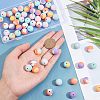 CHGCRAFT 60Pcs 3 Colors Silicone Beads SIL-CA0001-10-3