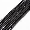 Natural Black Onyx Beads Strands G-P161-38-13x4mm-1