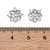 Brass Micro Pave Cubic Zirconia Bead Caps CU-CBA6E4E-09P-3
