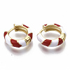 Brass Huggie Hoop Earrings EJEW-S209-04D-3
