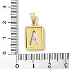 304 Stainless Steel Alphabet Pendants STAS-S152-01G-A-3