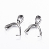 Tarnish Resistant 304 Stainless Steel Pendant Pinch Bails STAS-G179-09P-1