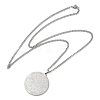 Non-Tarnish 304 Stainlessa Steel Curb Chain Pendant Necklaces LS-NJEW-H034-05P-2