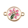 Alloy Rhinestone Enamel Connector Charms FIND-E049-11B-KCG-1