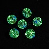 Luminous Handmade Enamel Gold Sand Glass Beads Strands LAMP-U004-08G-1