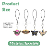 10Pcs Alloy Enamel Mobile Straps HJEW-DC00068-2
