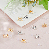 SUPERFINDINGS 20Pcs 2 Colors Brass Stud Earring Findings KK-FH0007-15-4