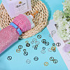 200Pcs 8 Colors Flat Round Alloy Buckle Clasps FIND-GL0001-99-5