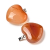 Natural Red Agate Pendants G-A249-04B-04P-2