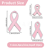 12Pcs 3 Styles Awareness Ribbon Theme Enamel Pins JEWB-FH0002-18-2