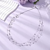 Natural Quartz Crystal 3 Layer Necklaces NJEW-JN05052-2