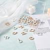 48Pcs 12 Style UV Plating Acrylic Pendants OACR-KS0001-01-5