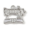 Brass Micro Pave Clear Cubic Zirconia Pendants KK-L238-20P-1