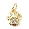 Brass Micro Pave Cubic Zirconia Charms ZIRC-C022-22G-1