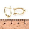 Brass Micro Pave Cubic Zirconia Hoop Earring Finding KK-N261-37G-3
